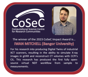 Iwan Mitchell winner of CoSeC impact award 2023